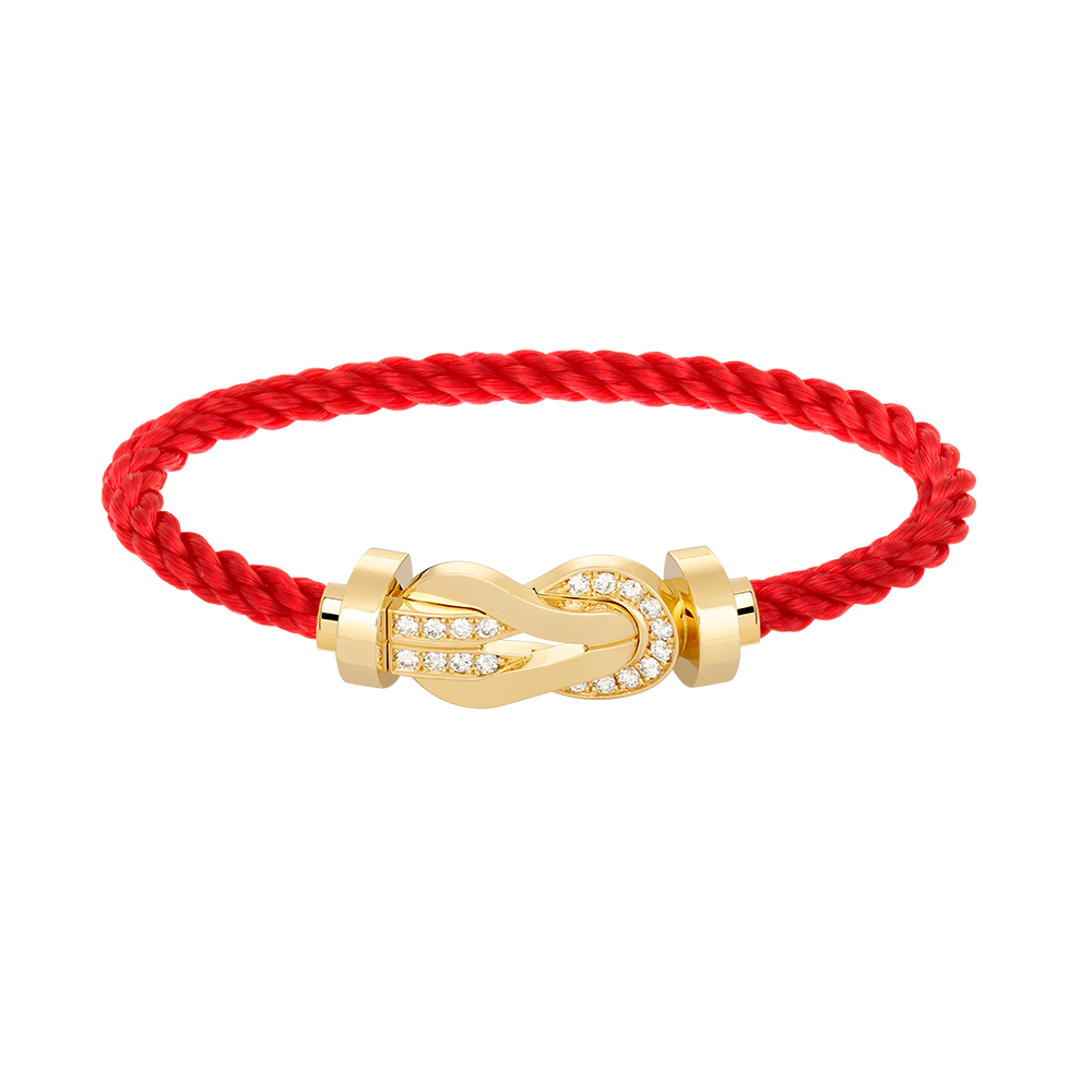 [Radiant Gem]¯CHANCE LARGE 8 FIGURE BUCKLE HALF DIAMOND BRACELET GOLD
