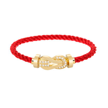 [Radiant Gem]¯CHANCE LARGE 8 FIGURE BUCKLE HALF DIAMOND BRACELET GOLD