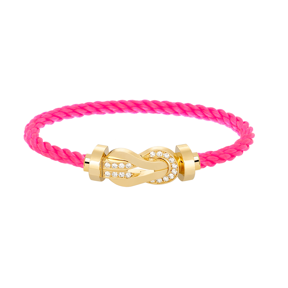 [Radiant Gem]¯CHANCE LARGE 8 FIGURE BUCKLE HALF DIAMOND BRACELET GOLD