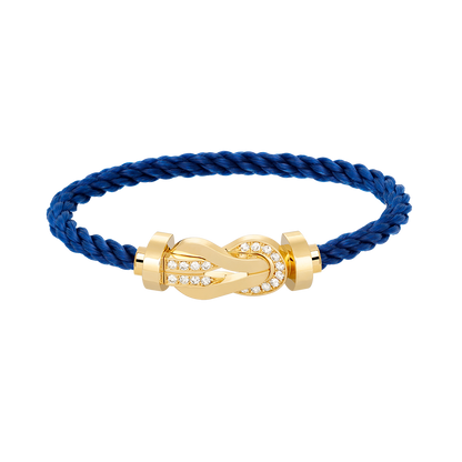 [Radiant Gem]¯CHANCE LARGE 8 FIGURE BUCKLE HALF DIAMOND BRACELET GOLD