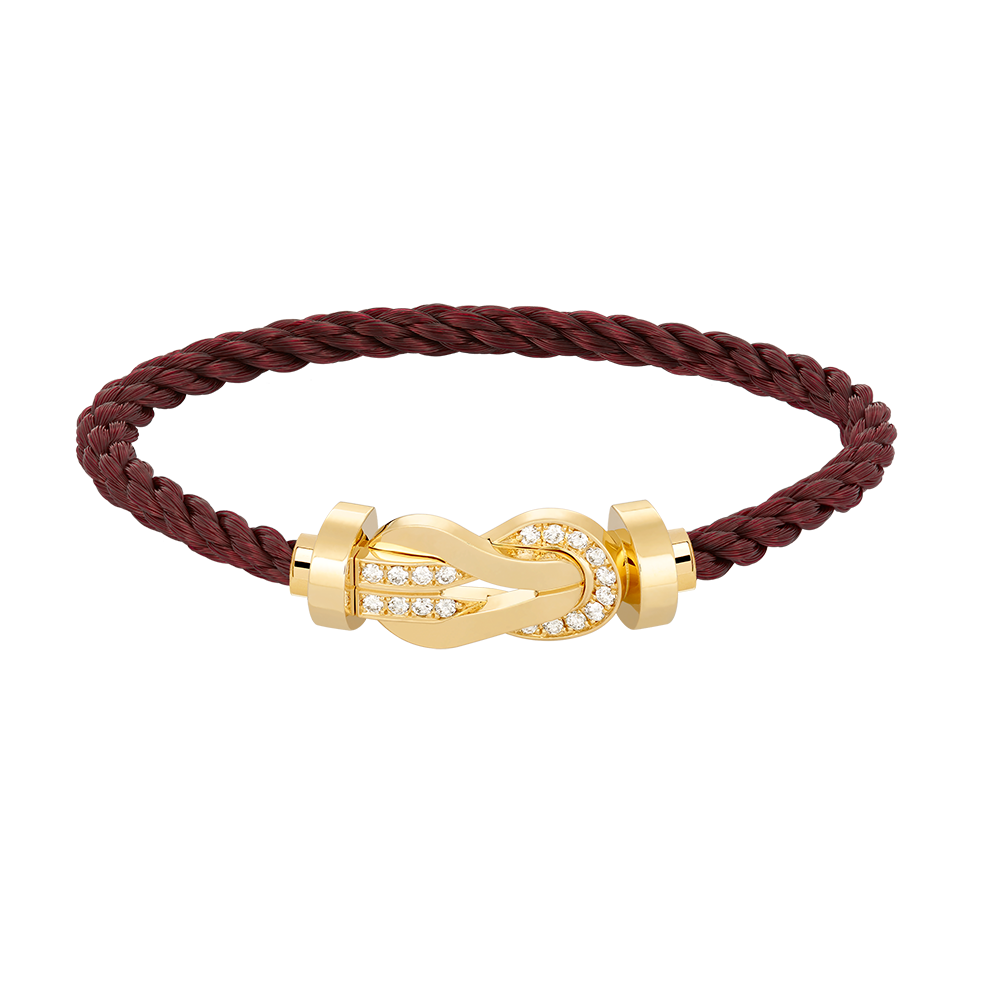 [Radiant Gem]¯CHANCE LARGE 8 FIGURE BUCKLE HALF DIAMOND BRACELET GOLD