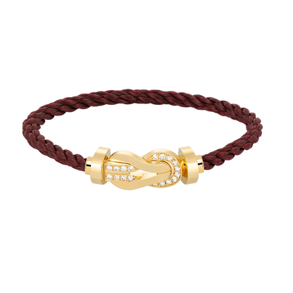 [Radiant Gem]¯CHANCE LARGE 8 FIGURE BUCKLE HALF DIAMOND BRACELET GOLD
