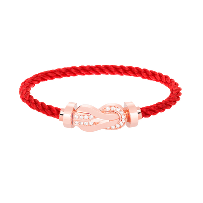 [Radiant Gem]¯CHANCE LARGE 8 FIGURE BUCKLE HALF DIAMOND BRACELET ROSE GOLD