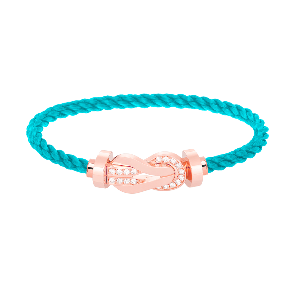 [Radiant Gem]¯CHANCE LARGE 8 FIGURE BUCKLE HALF DIAMOND BRACELET ROSE GOLD