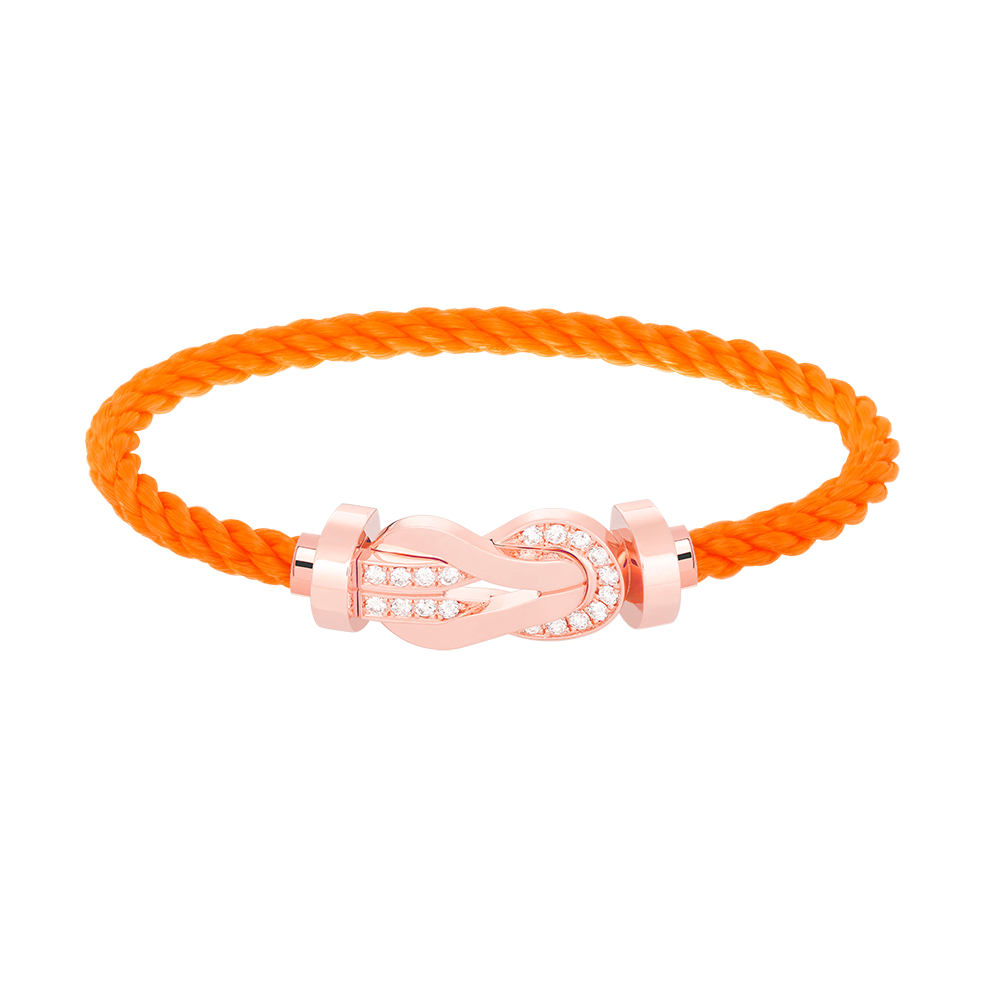 [Radiant Gem]¯CHANCE LARGE 8 FIGURE BUCKLE HALF DIAMOND BRACELET ROSE GOLD