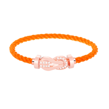 [Radiant Gem]¯CHANCE LARGE 8 FIGURE BUCKLE HALF DIAMOND BRACELET ROSE GOLD