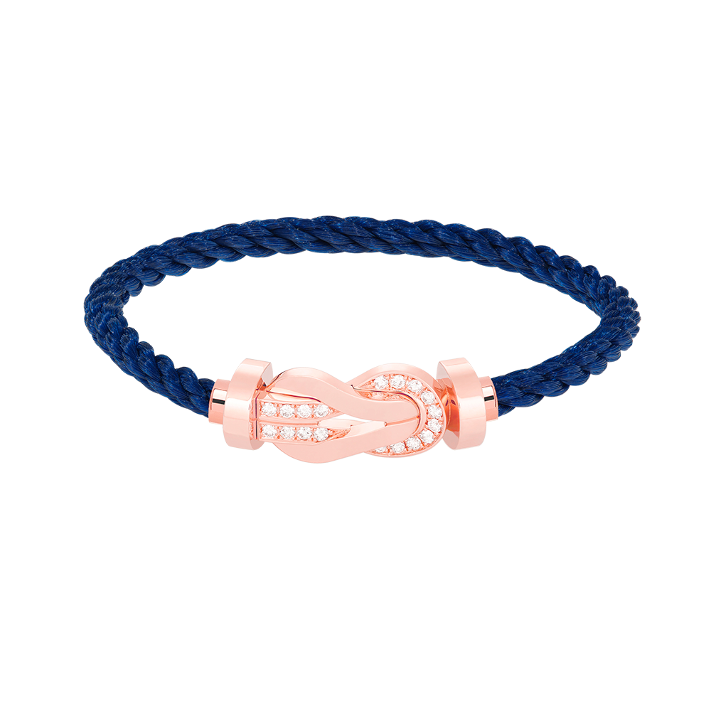 [Radiant Gem]¯CHANCE LARGE 8 FIGURE BUCKLE HALF DIAMOND BRACELET ROSE GOLD
