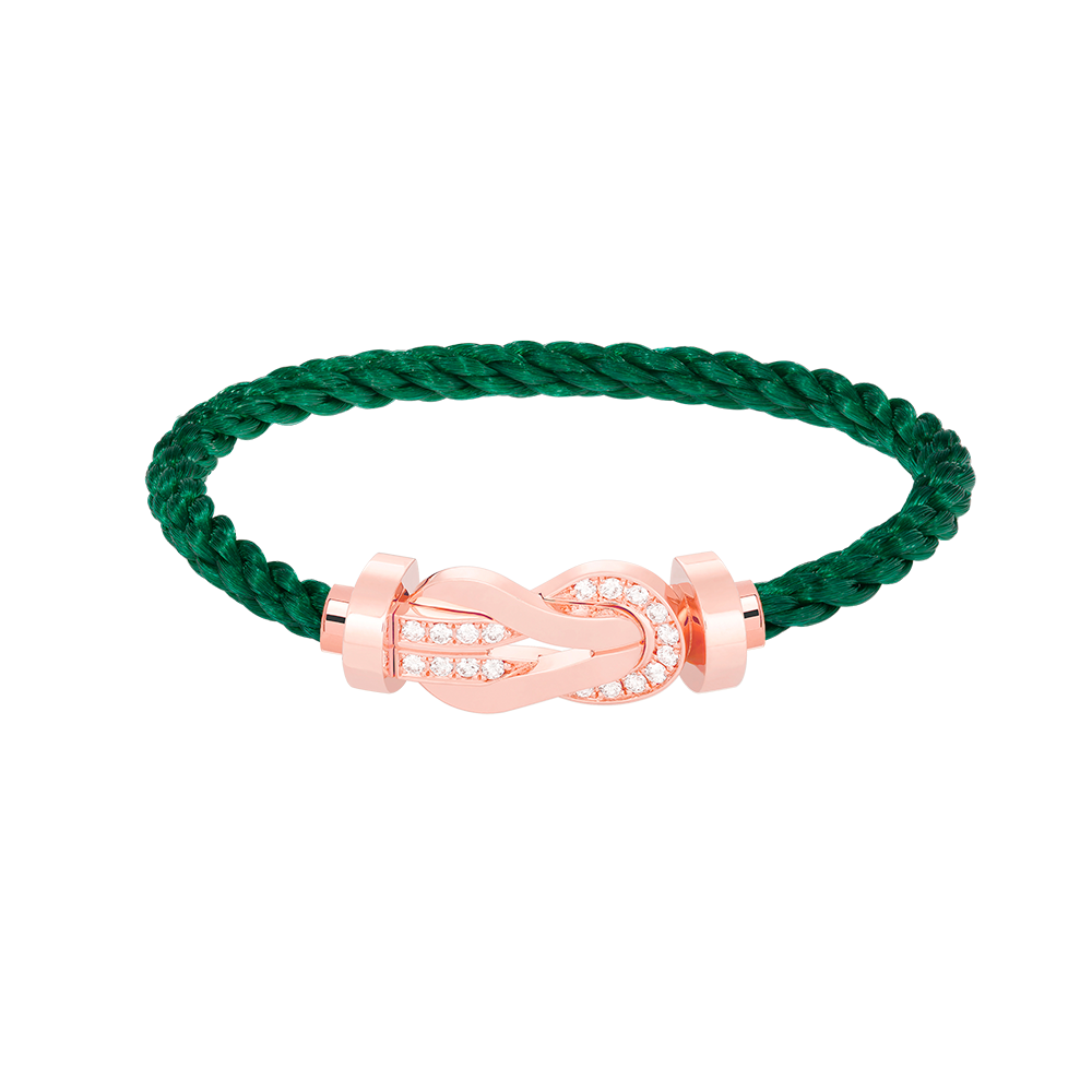 [Radiant Gem]¯CHANCE LARGE 8 FIGURE BUCKLE HALF DIAMOND BRACELET ROSE GOLD