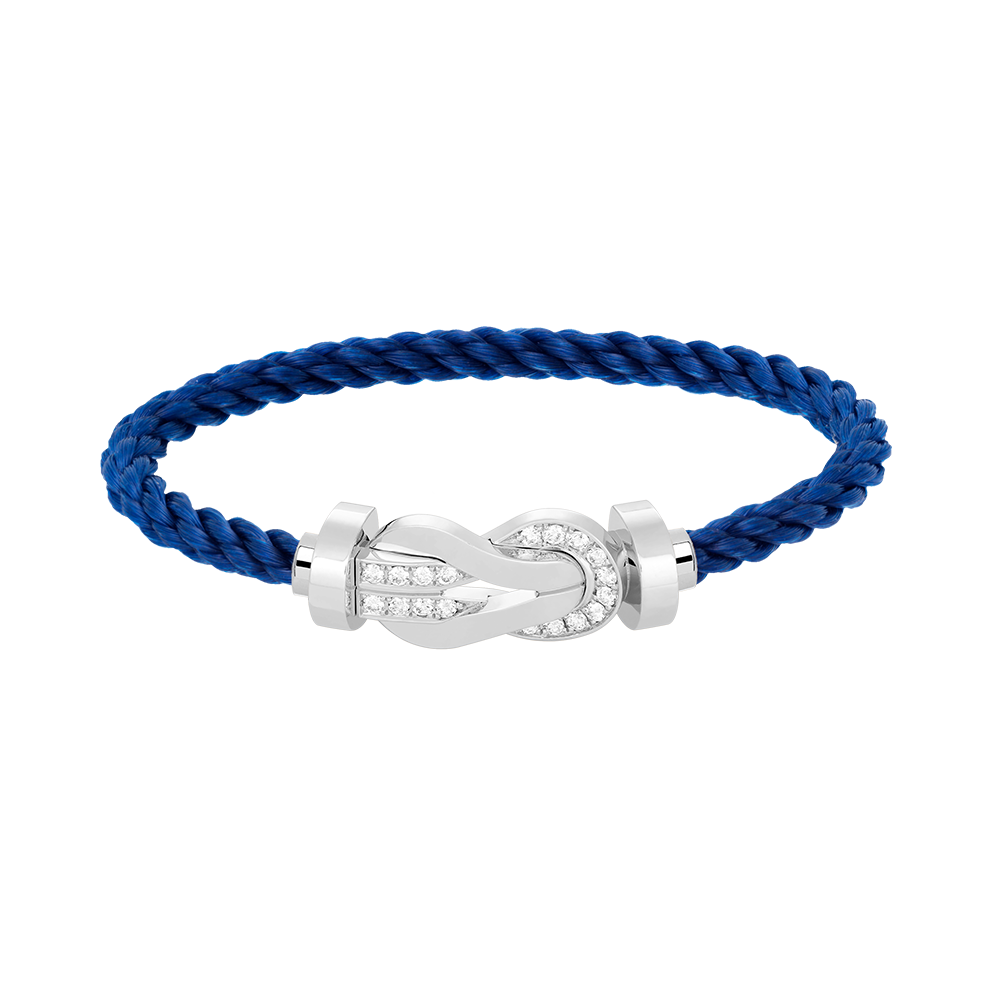 [Radiant Gem]¯CHANCE LARGE 8 FIGURE BUCKLE HALF DIAMOND BRACELET SILVER