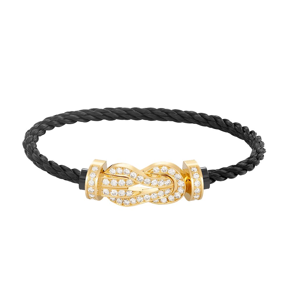 [Radiant Gem]¯CHANCE LARGE 8 FIGURE BUCKLE FULLDIAMOND BRACELET GOLD