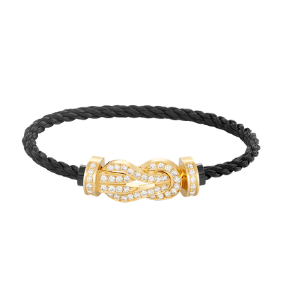 [Radiant Gem]¯CHANCE LARGE 8 FIGURE BUCKLE FULLDIAMOND BRACELET GOLD