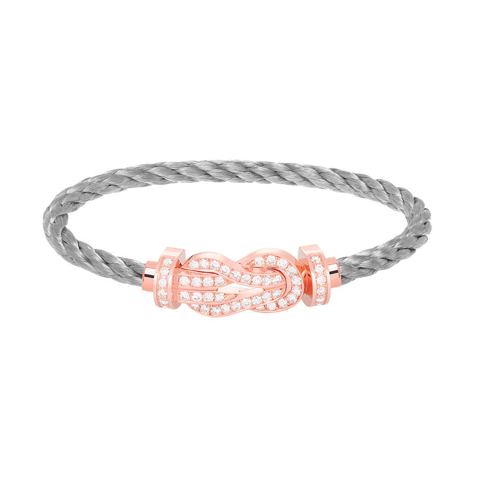 [Radiant Gem]¯CHANCE LARGE 8 FIGURE BUCKLE FULL DIAMOND BRACELET ROSE GOLD