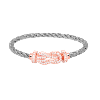 [Radiant Gem]¯CHANCE LARGE 8 FIGURE BUCKLE FULL DIAMOND BRACELET ROSE GOLD