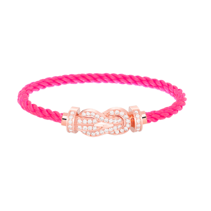 [Radiant Gem]¯CHANCE LARGE 8 FIGURE BUCKLE FULL DIAMOND BRACELET ROSE GOLD
