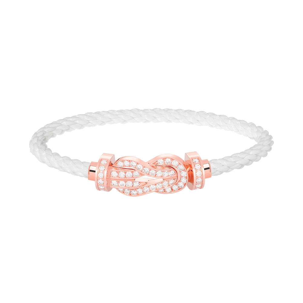 [Radiant Gem]¯CHANCE LARGE 8 FIGURE BUCKLE FULL DIAMOND BRACELET ROSE GOLD
