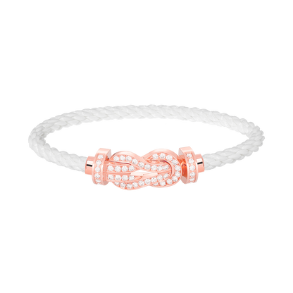 [Radiant Gem]¯CHANCE LARGE 8 FIGURE BUCKLE FULL DIAMOND BRACELET ROSE GOLD