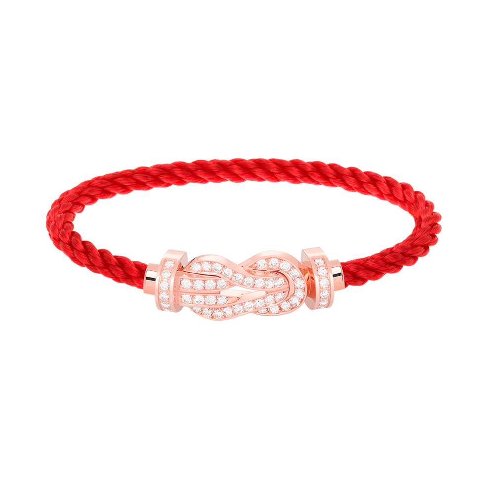 [Radiant Gem]¯CHANCE LARGE 8 FIGURE BUCKLE FULL DIAMOND BRACELET ROSE GOLD
