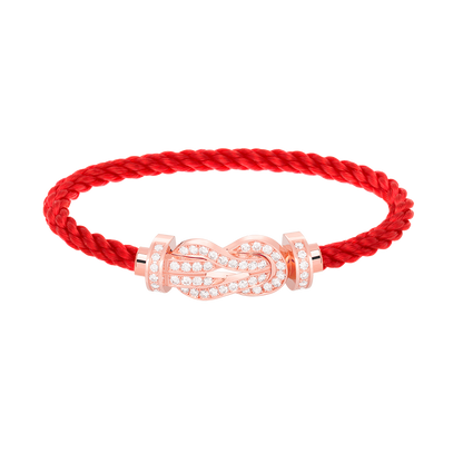 [Radiant Gem]¯CHANCE LARGE 8 FIGURE BUCKLE FULL DIAMOND BRACELET ROSE GOLD