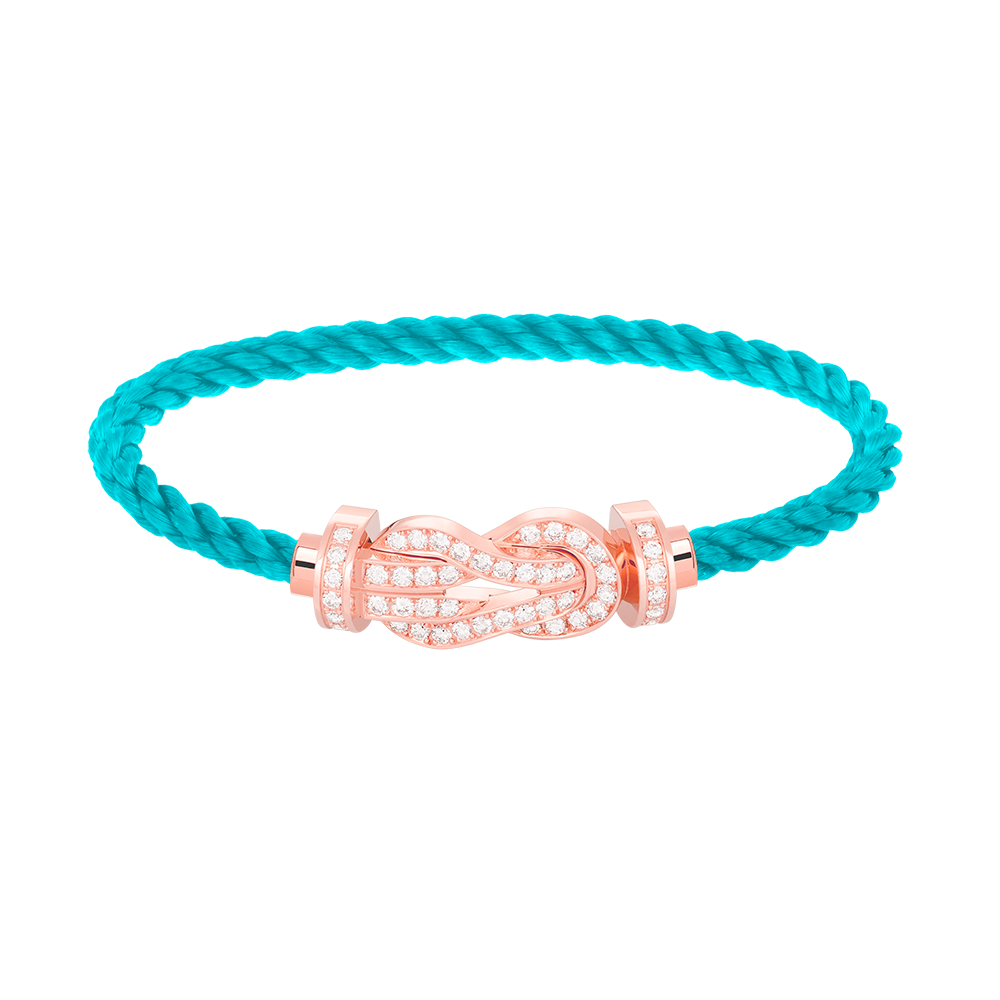 [Radiant Gem]¯CHANCE LARGE 8 FIGURE BUCKLE FULL DIAMOND BRACELET ROSE GOLD