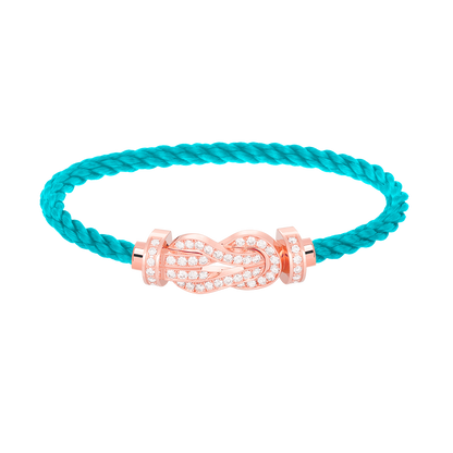 [Radiant Gem]¯CHANCE LARGE 8 FIGURE BUCKLE FULL DIAMOND BRACELET ROSE GOLD