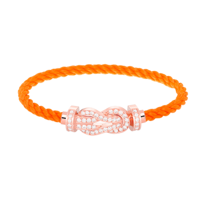[Radiant Gem]¯CHANCE LARGE 8 FIGURE BUCKLE FULL DIAMOND BRACELET ROSE GOLD