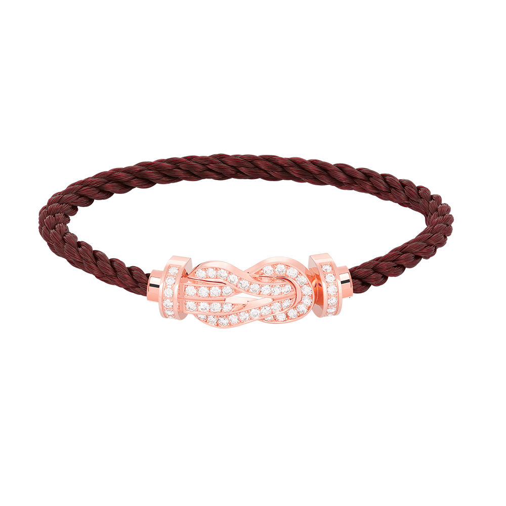 [Radiant Gem]¯CHANCE LARGE 8 FIGURE BUCKLE FULL DIAMOND BRACELET ROSE GOLD