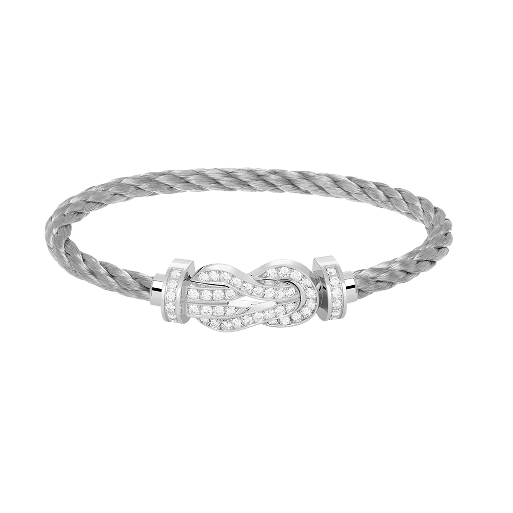 [Radiant Gem]¯CHANCE LARGE 8 FIGURE BUCKLE FULL DIAMOND BRACELET SILVER