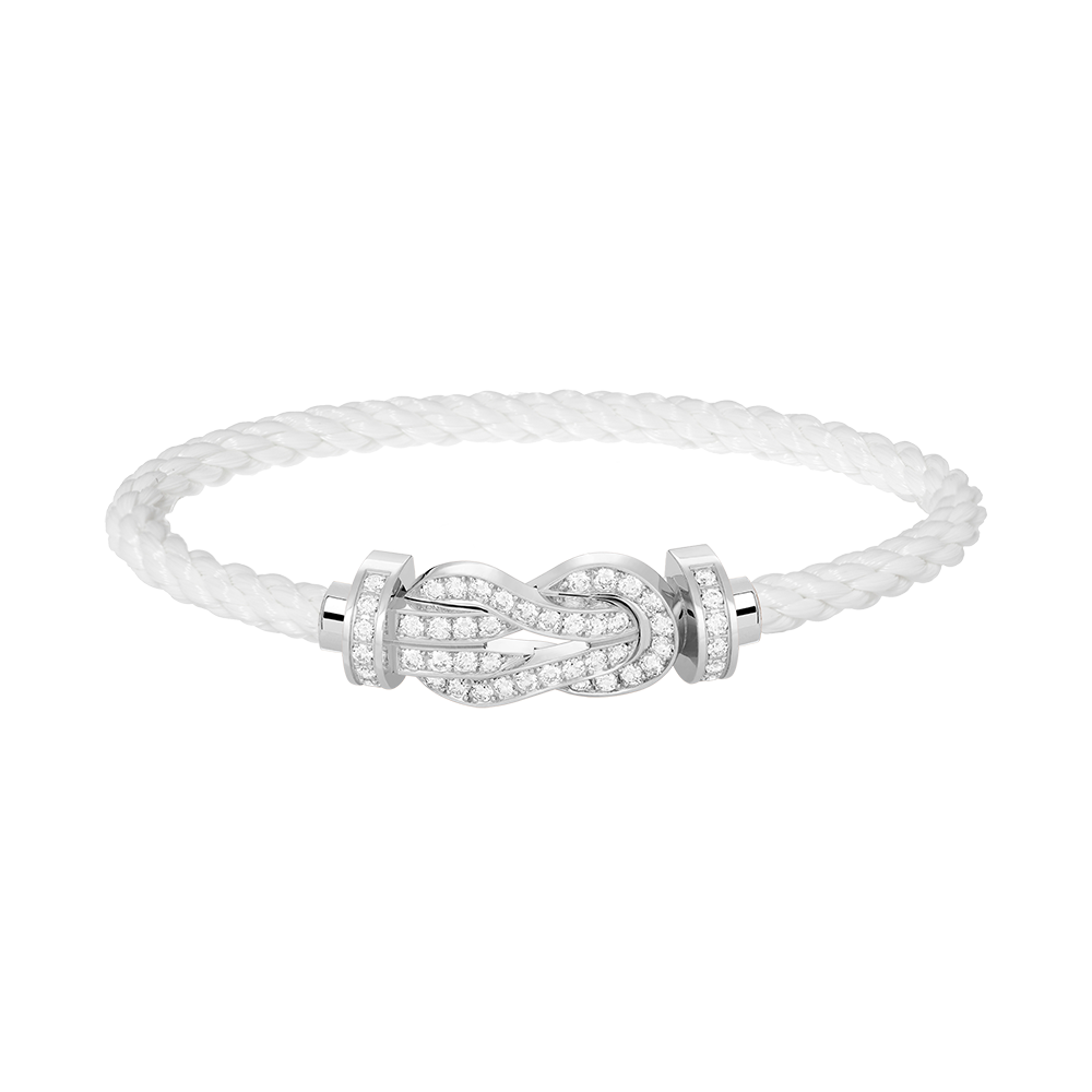 [Radiant Gem]¯CHANCE LARGE 8 FIGURE BUCKLE FULL DIAMOND BRACELET SILVER