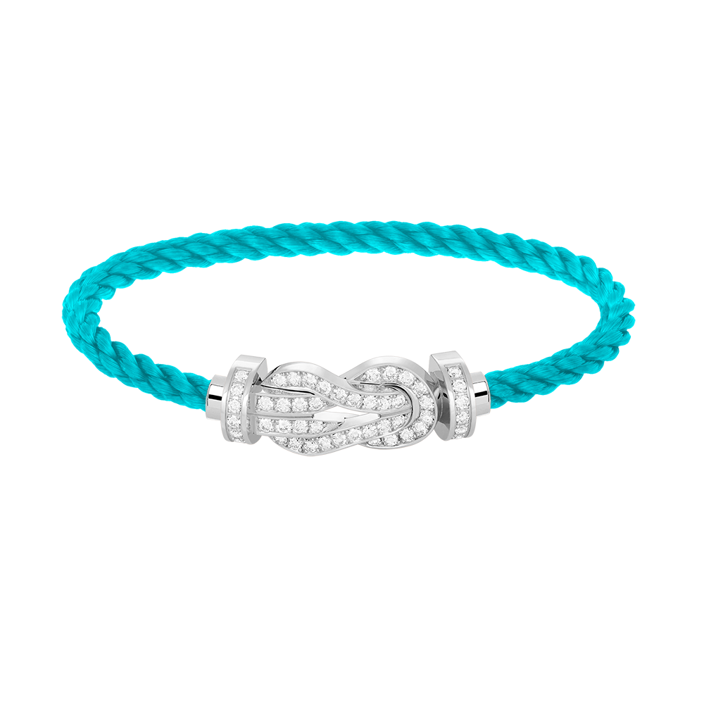 [Radiant Gem]¯CHANCE LARGE 8 FIGURE BUCKLE FULL DIAMOND BRACELET SILVER