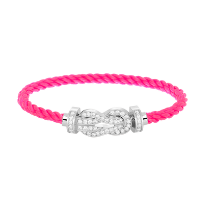 [Radiant Gem]¯CHANCE LARGE 8 FIGURE BUCKLE FULL DIAMOND BRACELET SILVER