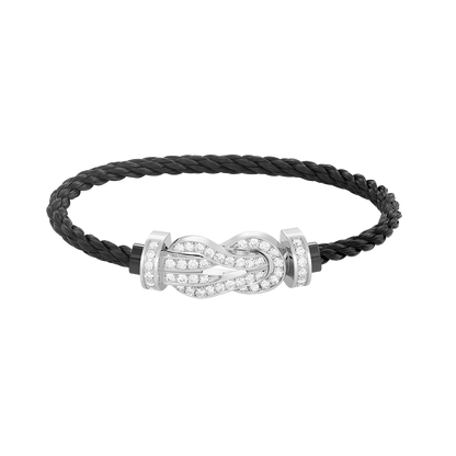 [Radiant Gem]¯CHANCE LARGE 8 FIGURE BUCKLE FULL DIAMOND BRACELET SILVER