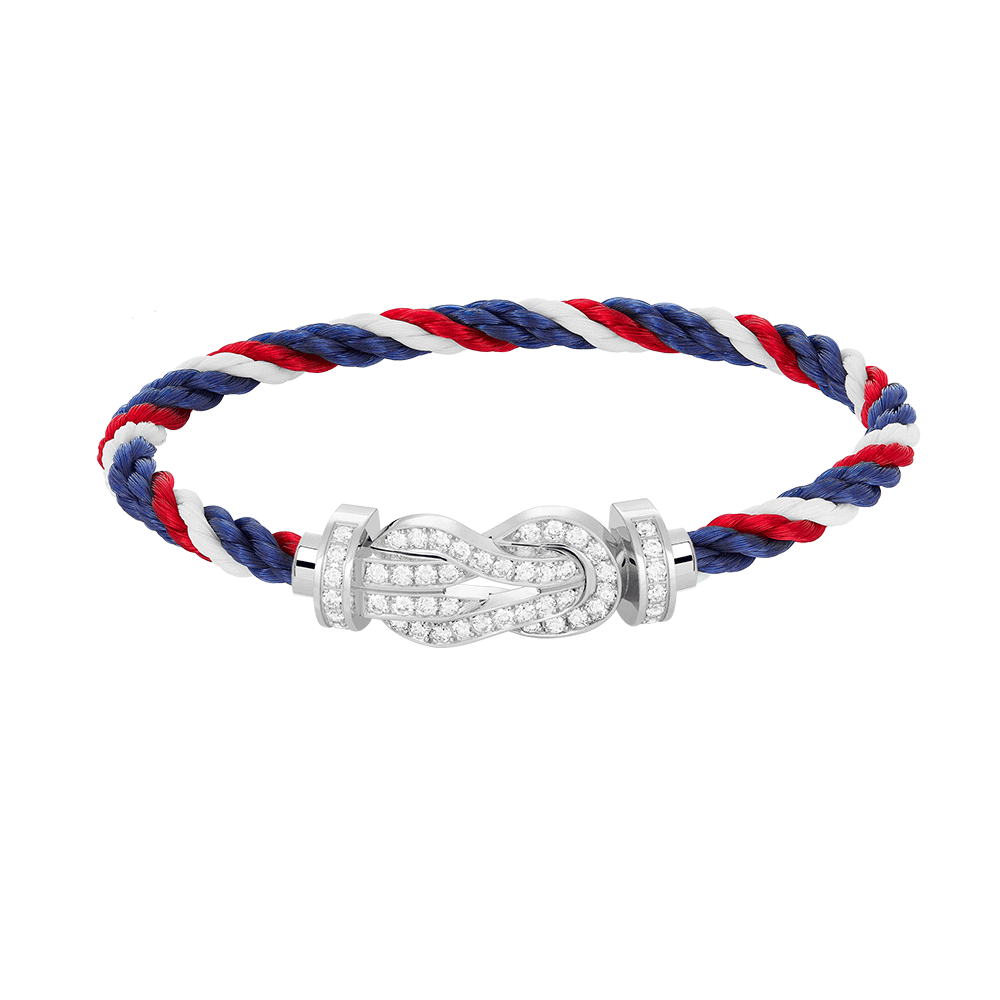 [Radiant Gem]¯CHANCE LARGE 8 FIGURE BUCKLE FULL DIAMOND BRACELET SILVER