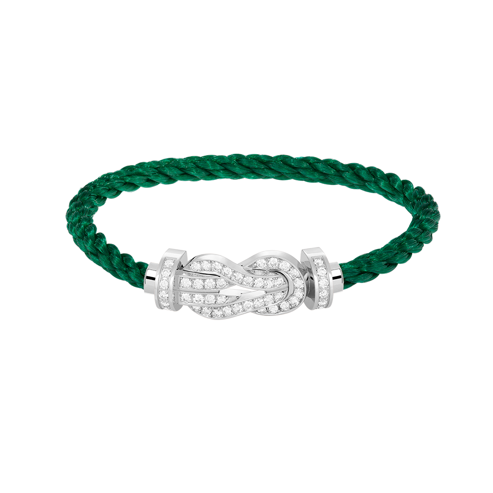 [Radiant Gem]¯CHANCE LARGE 8 FIGURE BUCKLE FULL DIAMOND BRACELET SILVER