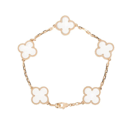 [Glow Jewelry]New CLOVER 5 MOTIF ROCK CRYSTAL BRACELET
