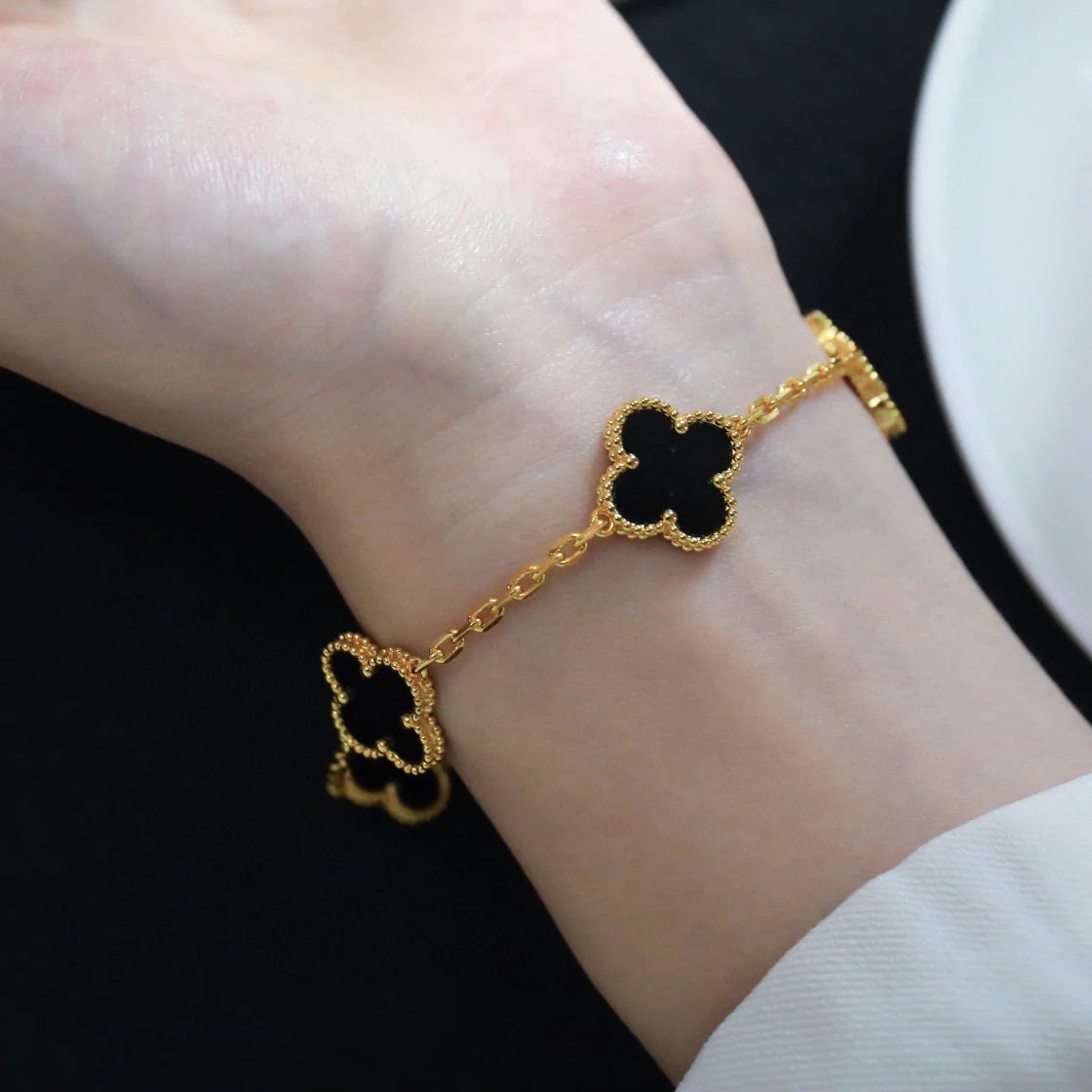 [Radiant Gem]New CLOVER 5 MOTIF ONYXS BRACELET COLLECTION
