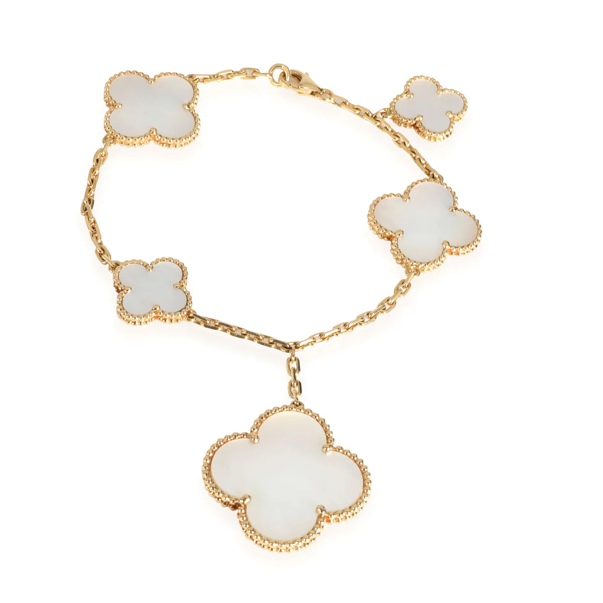 [Radiant Gem]¯MAGIC CLOVER MOP GOLD BRACELET 5 MOTIFS