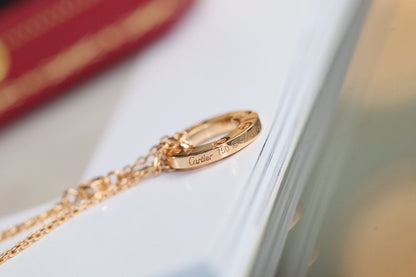 [Radiant Gem]¯LOVE NECKLACE ADJUSTABLE ROSE GOLD 2 DIAMOND