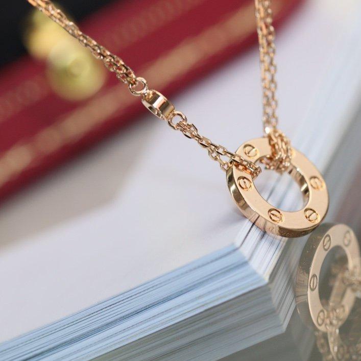 [Radiant Gem]¯LOVE NECKLACE ADJUSTABLE ROSE GOLD 2 DIAMOND
