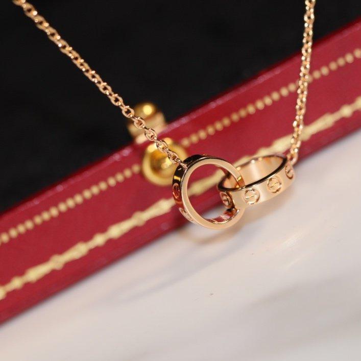 [Radiant Gem]¯LOVE NECKLACE PINK GOLD AND SILVER