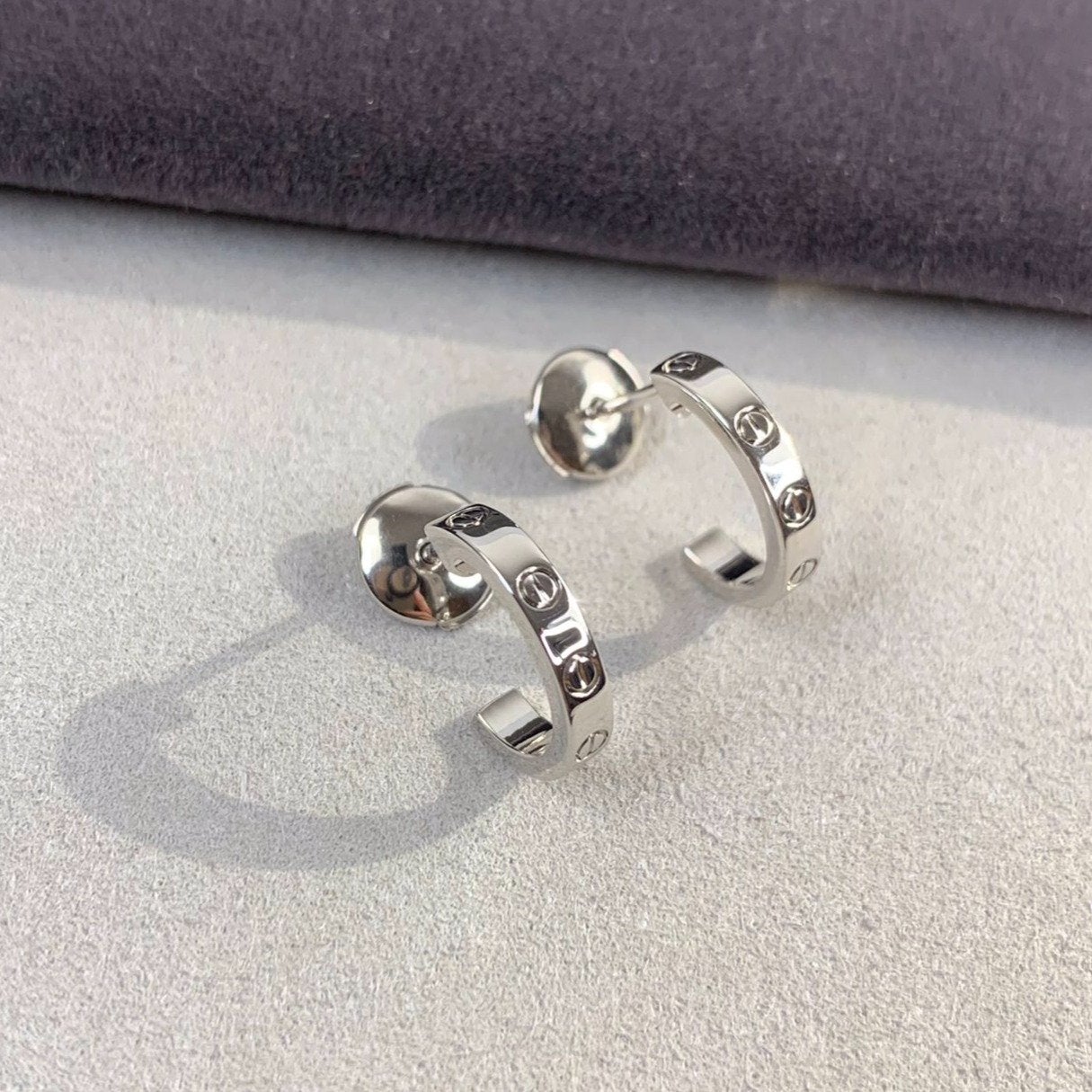 [Radiant Gem]¯LOVE EARRINGS 2.65MM SILVER