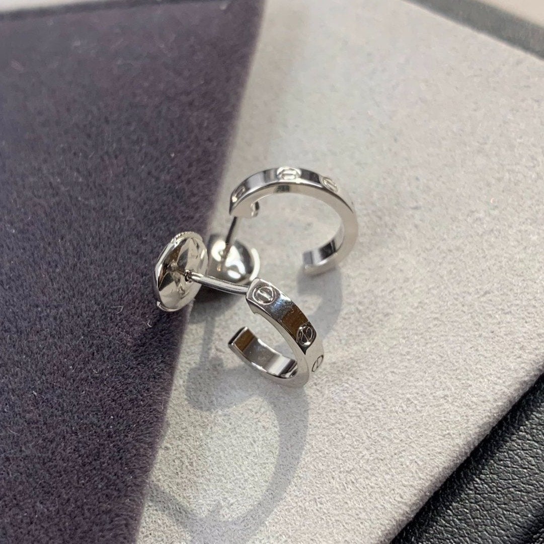 [Radiant Gem]¯LOVE EARRINGS 2.65MM SILVER