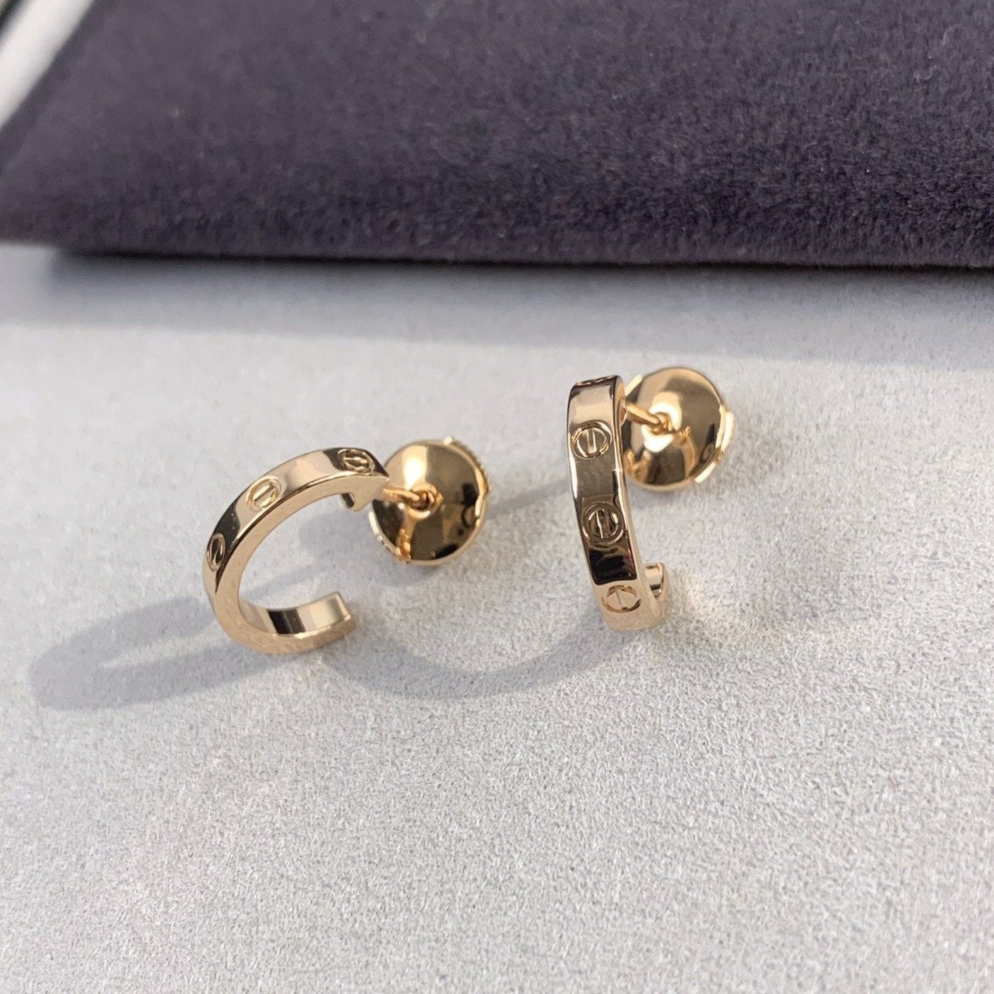 [Radiant Gem]¯LOVE EARRINGS 2.65MM PINK GOLD