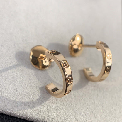 [Radiant Gem]¯LOVE EARRINGS 2.65MM PINK GOLD