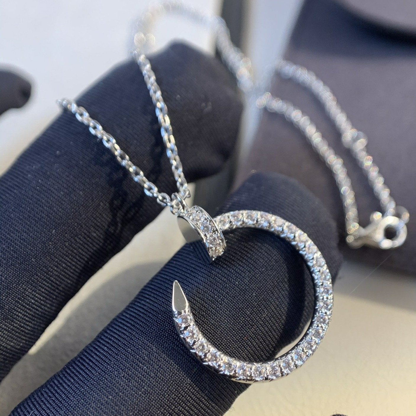 [Radiant Gem]¯JUSTE NECKLACE SILVER DIAMONDS