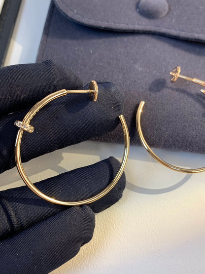 [Radiant Gem]¯JUSTE EARRINGS GOLD DIAMONDS 1.8MM