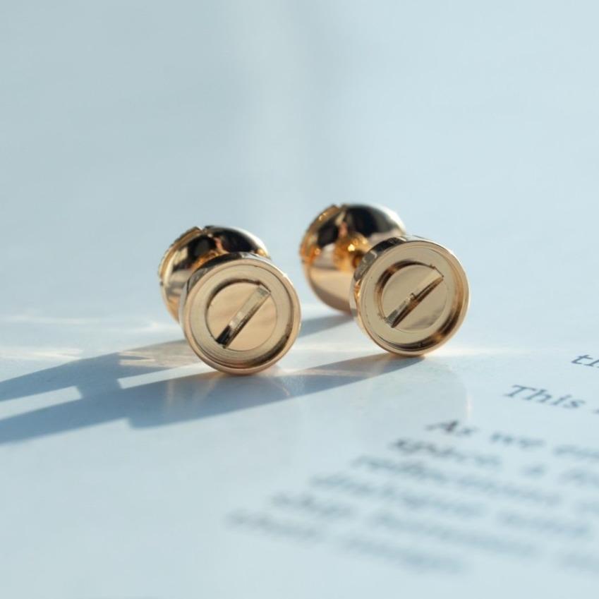[Radiant Gem]¯LOVE EARRINGS PINK GOLD 10MM