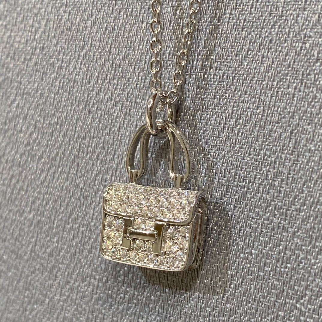 [Radiant Gem]¯CONSTANCE PEDANT DIAMOND NECKLACE