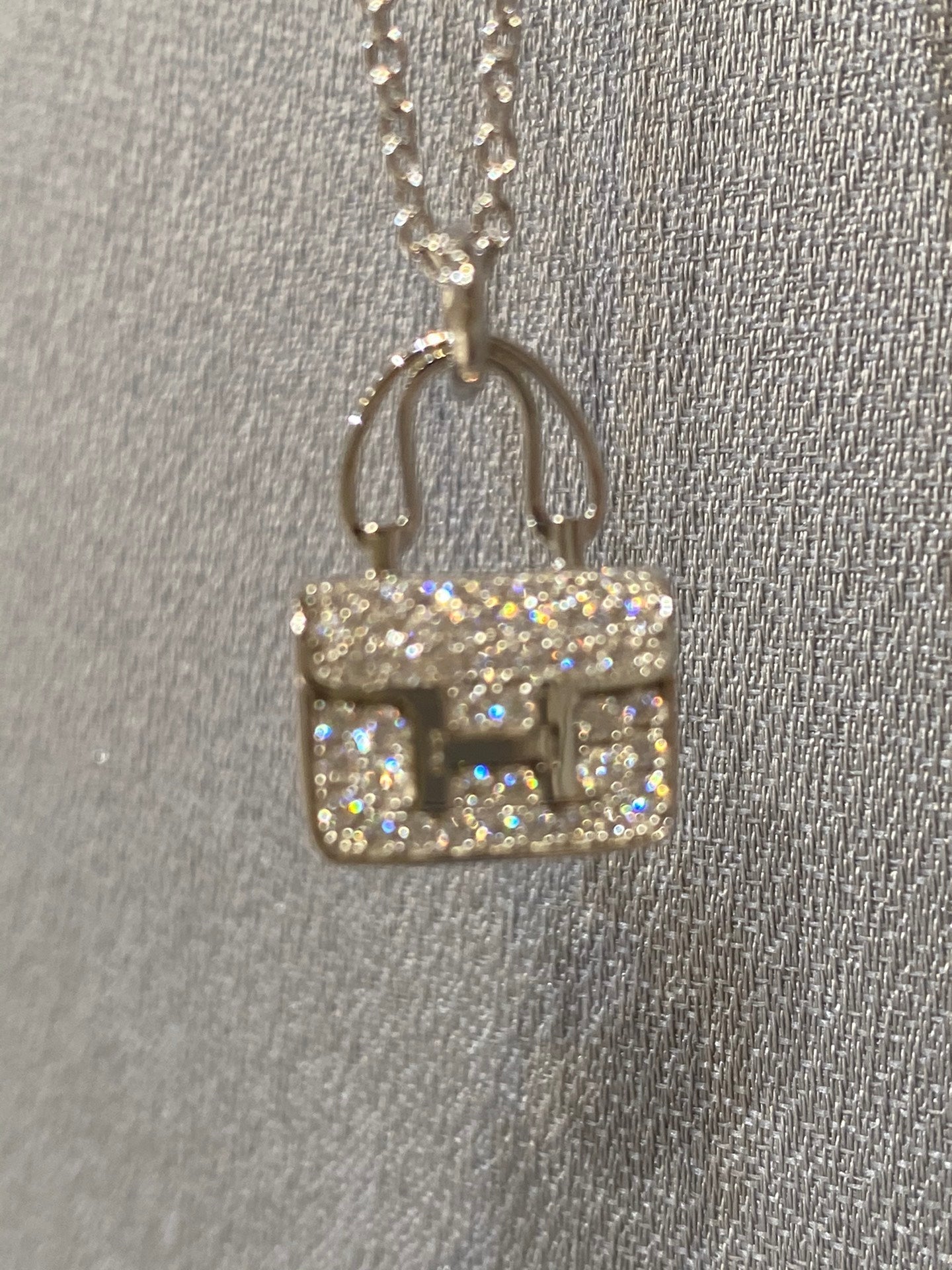 [Radiant Gem]¯CONSTANCE PEDANT DIAMOND NECKLACE