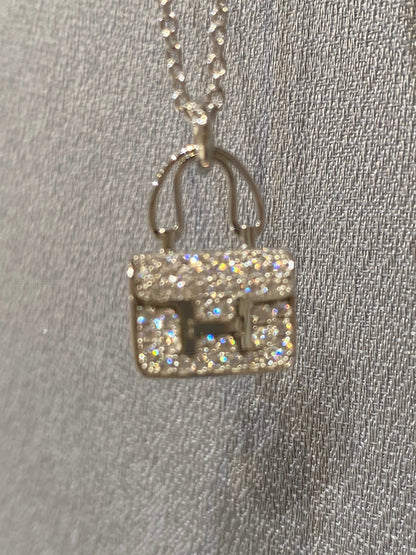 [Radiant Gem]¯CONSTANCE PEDANT DIAMOND NECKLACE