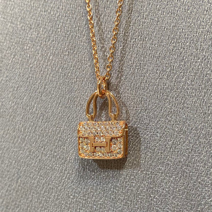 [Radiant Gem]¯CONSTANCE PEDANT DIAMOND NECKLACE